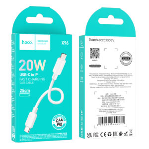 کابل شارژ type-c to Lightning 25cm hoco x96