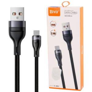 کابل میکرو یو اس بی 2.4 آمپر بیوا C-08V طول 1.2 متر