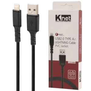 کابل لایتنینگ فست شارژ کی نت K-CUL02015 طول 1.5 متر