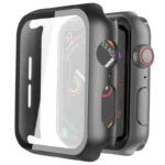 محافظ صفحه شیشه ای فول ساعت اپل مشکی 44MM - تصویر 2